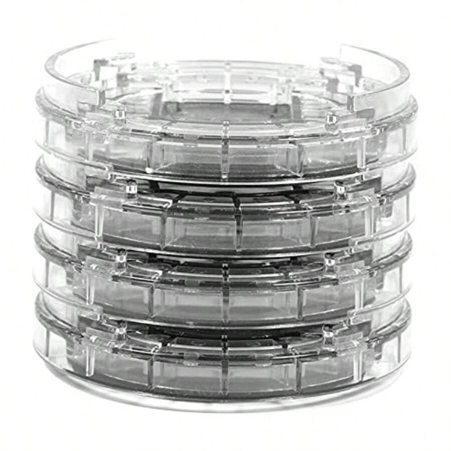 Yosoo 8pcs elevadores de Cama Ajustables Muebles de plástico multicipador la Pierna Resistencia al patín de la Pierna Tope de Tope de Cama para sillas de sofá de Escritorio Transparente - Transparente - Ver 1