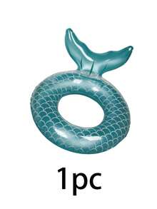 成人美人鱼尾巴充气泳池漂浮垫，闪亮亮片设计，加厚PVC材质，亲肤耐用，浮力持久，适合泳池派对、海滩、夏季游泳，沙滩必备 - 多款 - 查看 15