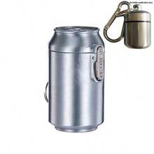 1pc Portable Metal Can Shaped Ashtray With Flip Lid And Keychain, Suitable For Outdoor, Home, Car Use, Ashtray Gift - Multicolor - View 20
