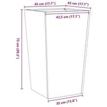 vidaXL Plant Pot, Flower Pot With Base, Planter Box, Plant Pot For Garden, Balcony, Terrace, Flower Pot, Plant Container, Flower Box, White - 白色 - 查看 4