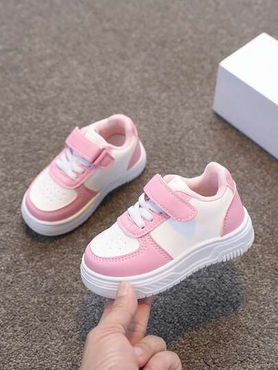 2026 Spring New Kids Casual Hook And Loop Sneakers, Soft Sole Non-Slip, Toddler Leather Leisure Shoes, Versatile Athletic Shoes For Boys And Girls