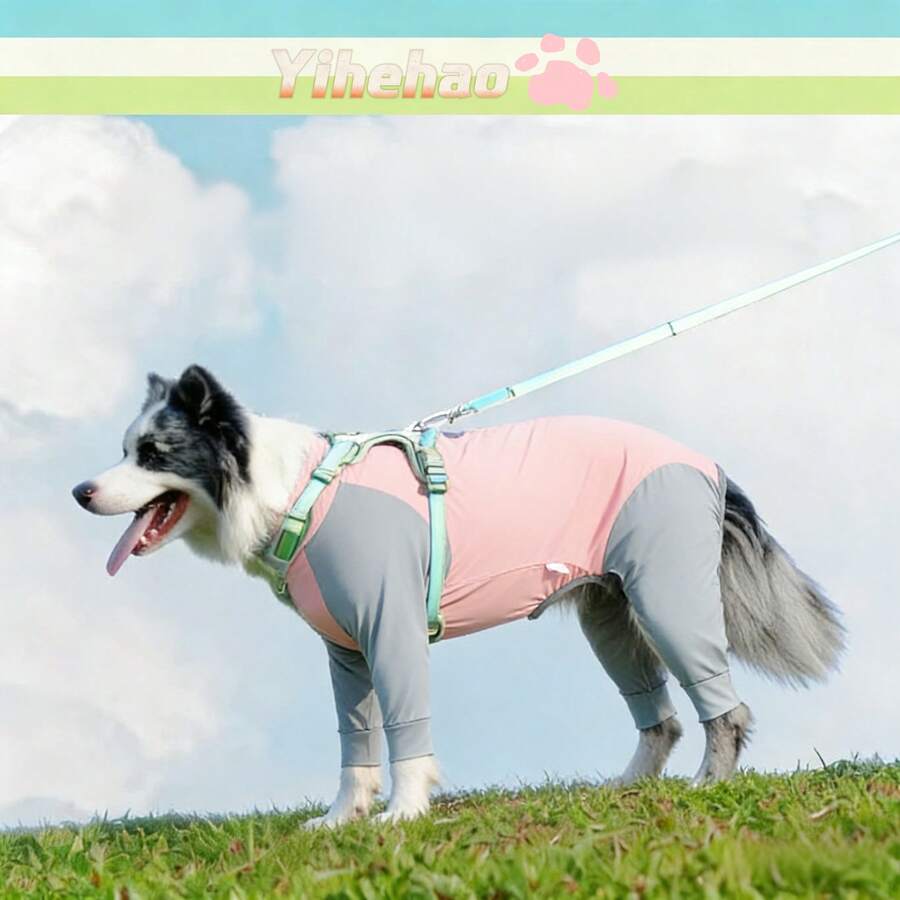 1pc Full Coverage Dog , Post-Surgery Anti-Lick & Scratch, Comfortable Home Wear For Sleeping, Shedding-Resistant, Washable, Suitable For All Seasons - Blue - View 1