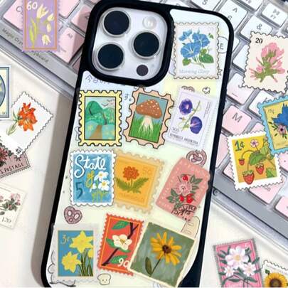 50 miếng dán hình hoa dùng để trang trí sổ lưu niệm, sổ kế hoạch, máy tính bảng, máy tính xách tay, nhật ký, hành lý, ván trượt, mũ bảo hiểm xe máy.