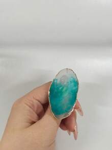Resin Stone Color Board Rings For Nail Art - Reusable And Adjustable Prop For Nail Photography, Showcasing Unique Designs With Stand, Suitable For Nail Display - Multicolor - View 12