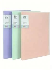 A4 Expanded Transparent Multi-Layer 30-Page File Folder, PP Material Student Certificate Document Organizer - Multicolor - View 2