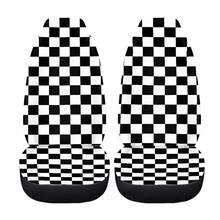 Car Seat Cover Black And White Chess Pattern Front For Cars, Easy To Install Cover Set, Accessories Auto Trucks Van SUV - Multi02 - 查看 6