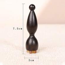 5pcs Ebony Acupressure Massage Tool, Gentle Stimulation Of Acupoints And Body Relaxation - Coffee Brown - View 2