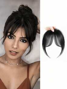 1 chiếc tóc mái giả kẹp, mềm mại và bồng bềnh, tôn lên vẻ tự nhiên của gò má, phù hợp cho phụ nữ và bé gái, mùa hè, kỳ nghỉ, du lịch, phụ kiện đội đầu. - Nhiều màu - Xem 7