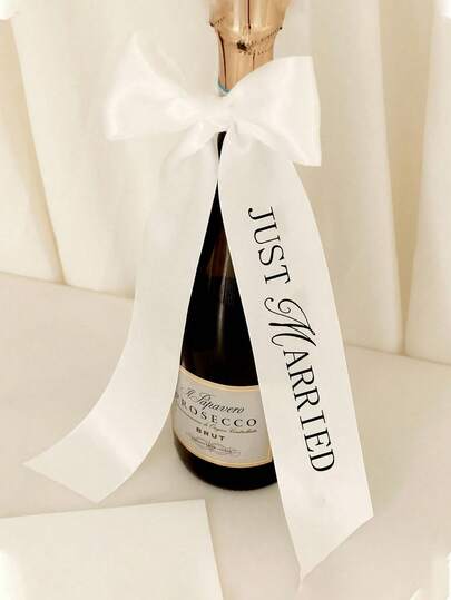 Bröllopsband, Lämplig för tårta, bukett, stoldekoration, bröllopsfesttillbehör, vinglas- och champagnedekoration, bröllopsdekorationer