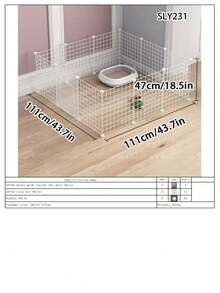室内狗围栏，家用小型/中型犬狗笼，泰迪熊造型，宠物隔离门，狗床，狗笼 - 彩色 - 查看 19