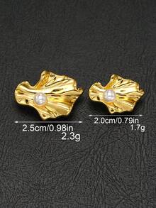 10pcs/Set Asymmetrical Textured Pearl Inlaid Metal Buttons, Versatile Decoration For Shirts, Cardigans, Coats, Sweaters, Jackets, Suits, Uniforms, DIY Crafts, Gift Boxes - Multicolor - View 3
