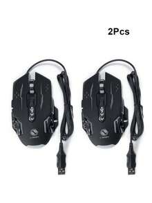 LIMEIDE V7機械遊戲有線滑鼠，LED燈光設計，適用於桌上型電腦、筆記型電腦，有線遊戲滑鼠，辦公室必備 - 彩色 - 查看 9