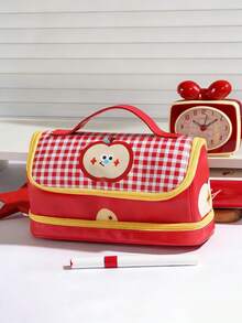 1pc 2026 New Cute Cartoon Dirt-Resistant Student Pencil Case, Extra Large Capacity Desktop Multi-Pocket Design Pencil Box, Multifunctional Dorm Cosmetic Bag, Can Store Calculator, Notebook And Pens - Suitable For School, Office And Travel - Suitable For Students, Professionals, Male And Female, School Stationery Storage Box, Multifunctional Storage Box, Secure Zipper Closure, Pencil Case - Multicolor - View 15
