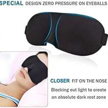 3D Contoured Sleep Mask, High Nose Bridge Design For 100% Blackout, Super Breathable & Soft 3D Eye Mask With Adjustable Strap Fits All Head Shapes Comfortably - Multicolor - View 5