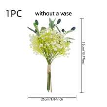 1 Bouquet, 35cm Artificial Gypsophila & Olive Branch Flower Bouquet, Plastic Flowers, Commonly Used For DIY Handicrafts, Home Floral Decor, Office Decoration, Wedding Bouquets, Holiday Party Flowers - Multicolor - View 13