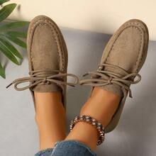 Women's Solid Color Fashion Shoes, Suitable For All Seasons - Camel - View 4