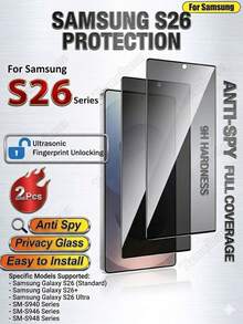 Navigator 2 piezas Protector de pantalla de vidrio templado con privacidad para teléfono móvil Android, alta dureza, anti-arañazos, sin burbujas, fácil instalación, compatible con Samsung Galaxy S24/S24/Plus/S24 Ultra, Galaxy S23/S22/S22Plus/S23 Ultra, Galaxy S25/S25/Plus/S25 Ultra, S26 Ultra/S26 Plus/S26 como regalo del Día de la Madre, aniversario o cumpleaños - Negro - Ver 31