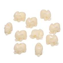 10 hạt vỏ sò hình voi dễ thương, kích thước 11x14mm, nhiều màu sắc, thích hợp để làm vòng tay, dây chuyền thủ công, trang sức, hạt đệm, phụ kiện hạt rời. - Nhiều màu - Xem 11