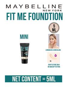 Maybelline Fit Me Matte Perfect Foundation SPF 17 #110, A Pinkish-White Shade, 5/30ml. Provides 24-Hour Long-Lasting Hydration, A 3-In-1 Formula (Setting/Touch-Up/Brightening), A Natural, Matte Finish, And Long-Lasting Nourishment. Easy 3-Step Application, Suitable For Pinkish-White Skin Tones And Oily Skin, Creating A Long-Lasting, Flawless Base For Everyday Wear. - Soft Fog Version 110 - View 13