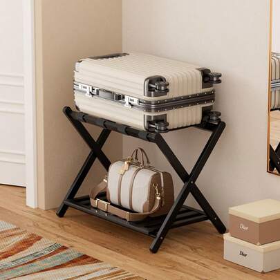 1-Piece Folding Luggage Rack/Storage Rack For Guest Rooms, Hotels, Home Use, Guesthouses, And Upscale Bedrooms.