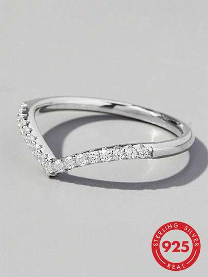 Vaerine Fascia Nuziale Di Nozze In Argento Decorata Con Zirconia Cubica Per Donne, Gioielli Fini Per Spose Ed Occasioni Speciali