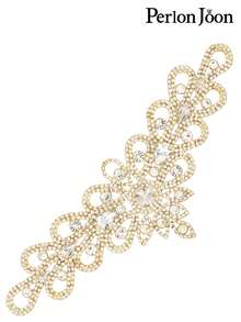 1pc DIY Crystal Silver Rhinestone Angel Wings Necklace, Wedding Dress Accessory - YL006 - View 4