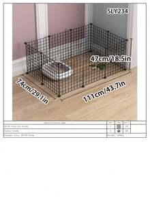 室内狗围栏，家用小型/中型犬狗笼，泰迪熊造型，宠物隔离门，狗床，狗笼 - 彩色 - 查看 18