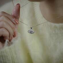 Elegant And Luxurious Cosmic Planet Necklace For Women,  Pendant, Daily Decoration, Fashionable Niche Exquisite Jewelry, Valentine's Day Gift - Bạc - Xem 6