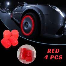 CyberDyer 4个装汽车夜光轮胎气门嘴帽，荧光夜光防尘轮胎轮辋气门嘴套，适用于摩托车、自行车 - 4件裝 - 查看 10