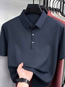 Pro Man Wardrobe 轻盈透气男士 Polo 衫，适合高尔夫、正式场合和通勤穿着。 - 藏蓝色 - 查看 1