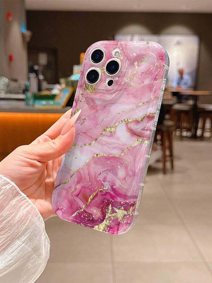 1个大理石纹奶油色透明防摔手机壳，TPU材质，适合作为节日礼物，兼容苹果iPhone Xs/Xs Max/Xr/11/12/13/14/15/16 Pro/Pro Max/14/15/16 Plus/17，男女通用 - 無色 - 查看 1