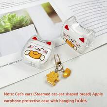 1个卡通招财猫4/Pro 3保护壳，可爱设计，兼容苹果2/3 - 彩色 - 查看 3