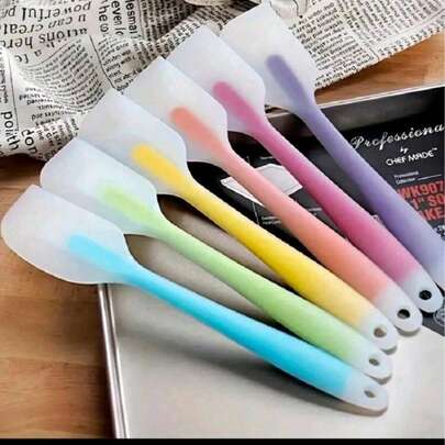 Bộ 1/3/6 thìa silicon, dụng cụ vét bột mini bằng silicon, dụng cụ vét mứt, dụng cụ vét kem chịu nhiệt, dụng cụ trộn và làm bánh, đồ dùng nhà bếp thiết yếu.