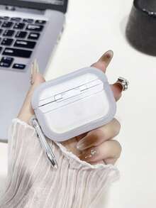 Ốp tai nghe trong suốt họa tiết chấm bi ngôi sao màu xanh dễ thương kèm móc khóa, ốp bảo vệ tai nghe không dây bằng TPU chống rơi dành cho nữ. - Nhiều màu - Xem 5