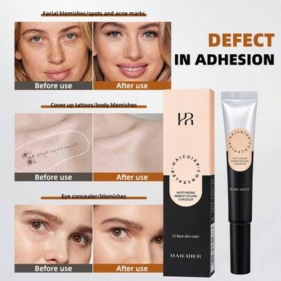 Barra correctora de alta cobertura de 24 horas, resistente al agua y al sudor, a prueba de manchas, de fácil aplicación y con acabado radiante natural, apta para todo tipo de pieles