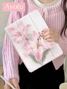 Ayotu 1个百合花图案平板电脑保护套和Kindle电子阅读器保护套，兼容iPad Air 8 (M4) 2026（11/13英寸），第十代，11/Air 4/Air 7/9.7英寸，Galaxy Tab A9 Plus，Kindle（第十一代-2024年发布）（6英寸），Kindle Paperwhite第十二代2024，时尚简约的节日礼物 - 彩色 - 查看 4