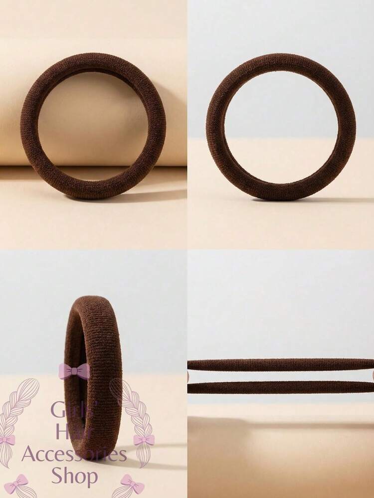 【摩兰迪安魅力】精选发饰！女士粉色无缝弹力发带，尽显优雅的摩兰迪安配色。日常佩戴百搭，适合洗头和运动，打造时尚马尾发型，四季皆宜，是理想的礼物之选。浴室必备发饰。 - 莫蘭迪 - 查看 7