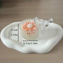 1pc Handmade Floral Scented Candle Gift, Flower Shaped Soy Wax Candle Decor, Creates Ambiance, Suitable For Valentine's Day, Couples, Women, Girls, Weddings, Halloween, Christmas, Graduations, Birthdays, Mother's Day, Home Decor And More - Daisy In a Glass - View 9