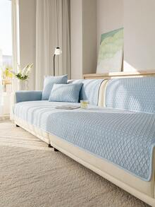 1 tấm bọc ghế sofa dệt kim thoáng khí - Có thể giặt máy, thân thiện với thú cưng, mặt sau chống trượt, phù hợp với ghế đơn/ghế đôi/ghế sofa 3-4 chỗ và ghế sofa góc, tạo không gian nhà mới mẻ và thời trang. - Màu xanh nhạt - Xem 13