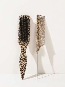 2/1件装豹纹尖尾梳,宽尖尾设计,可精准分区,打造顺滑马尾和定型发际线。 - 彩色 - 查看 5