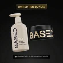 BASED Style & Hydration Duo |   Leave-In Conditioner + Pomade |   Lasting Hydration & Medium Hold |   , High Performance |   Limited Time Bundle - 1 - Xem 2
