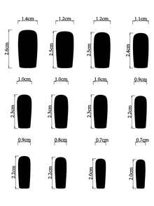 24pcs Medium-Long Ballet Shaped Fake Nails, French Floral Pattern Adhesive Nail Tips, Removable & Reusable, Suitable For Party, Ball, And Daily Wear - Multicolor - View 5