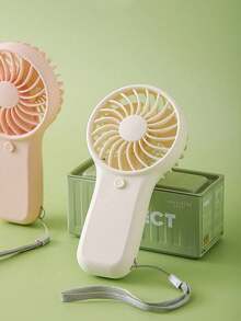 Cute Portable Handheld Fan, Mini Battery Operated Personal Fan With Lanyard, 3 Speeds, Macaron Pastel Colors, Perfect For Travel, Office, Desk & Outdoor Summer Cooling - Multiple Styles - View 4