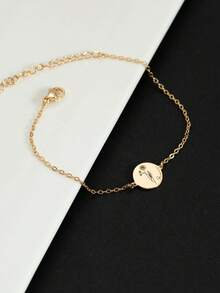 Custom Engraved Birth Flower Bracelet, Personalized Disc Name Bracelet, Mothers Day Gift, Personalized Carved Birthday Flower And Name Bracelet,Stainless Steel Jewelry,Bracelet For Women,Mother's Day Gifts,Summer Jewelry, Beach Accessories For Women - Multicolor - View 9