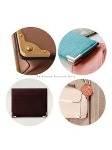 Protetor de Canto em L de Liga de Zinco Resistente com Parafusos, Adequado para Bolsas, Malas, Carteiras, Bolsas de Mão, Molduras de Quadros, Artesanato DIY, Fabrico de Bolsas, Fabrico de Carteiras, Estrutura Metálica Durável, Aparência Metálica Brilhante, Construção Robusta, Ideal para Entusiastas de Artesanato, Fabrico de Carteiras DIY, Alças de Ombro de Bolsas, Acessórios para Fabrico de Bolsas - Multicolorido - Ver 2