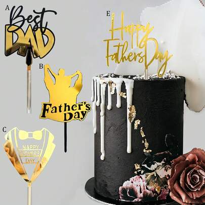 Bộ 1/3 phụ kiện trang trí bánh kem acrylic hình "Siêu bố, người bố tuyệt vời nhất" nhân Ngày của Cha, thích hợp cho tiệc sinh nhật bố, trang trí bánh kem, món tráng miệng, làm bánh.