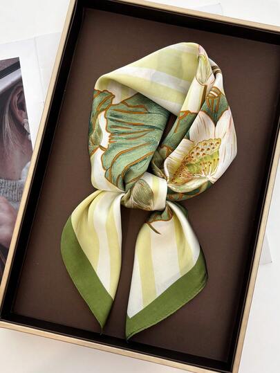 1 chiếc khăn bỏ túi thời trang in họa tiết dành cho nữ, được làm từ polyester, có thể dùng như khăn quàng cổ, phù hợp cho sử dụng hàng ngày, cũng có thể dùng như băng đô, dây buộc tóc, lựa chọn lý tưởng để tôn lên vẻ ngoài của bạn.