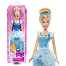 Mattel 公主娃娃，时尚可动娃娃，配有闪亮服装和配饰，电影玩具，HLW06 - Cinderella - 查看 8