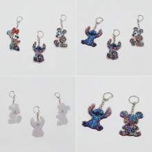 Disney Móc khóa acrylic hoạt hình 2D mới, móc khóa đôi dễ thương - Xem 4