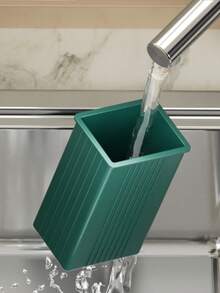 1pc Multi-Function Cutlery Holder, Knife Rack, Chopstick Storage Box, Kitchen Organizer Rack, Tabletop Caddy, Kitchen Utensil Holder, Space-Saving Cutlery Rack With Detachable Drip Tray, Suitable For Kitchen, Bathroom, Dining Room, Green/White, Gold/Silver Chopstick Holder, Knife/Spoon/Fork Storage Rack, Combination Plastic Model - Multicolor - View 5